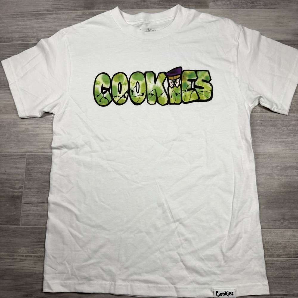 NWOT Cookies Logo Brand TShirt‎ Mens Medium Weed Dispensary Cannabis Merch White